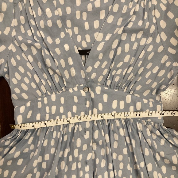 Vero Moda Petite exclusive tea dress in blue spot print NWOT - Picture 7 of 10
